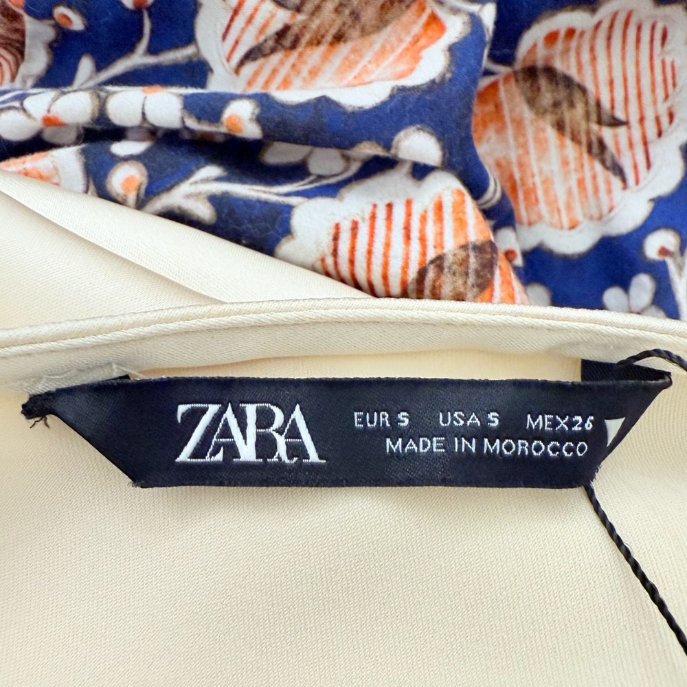 NWT Zara Satin Effect Scarf Halter-neck Long Dress in Cream Ivory Size S - Picture 11 of 14